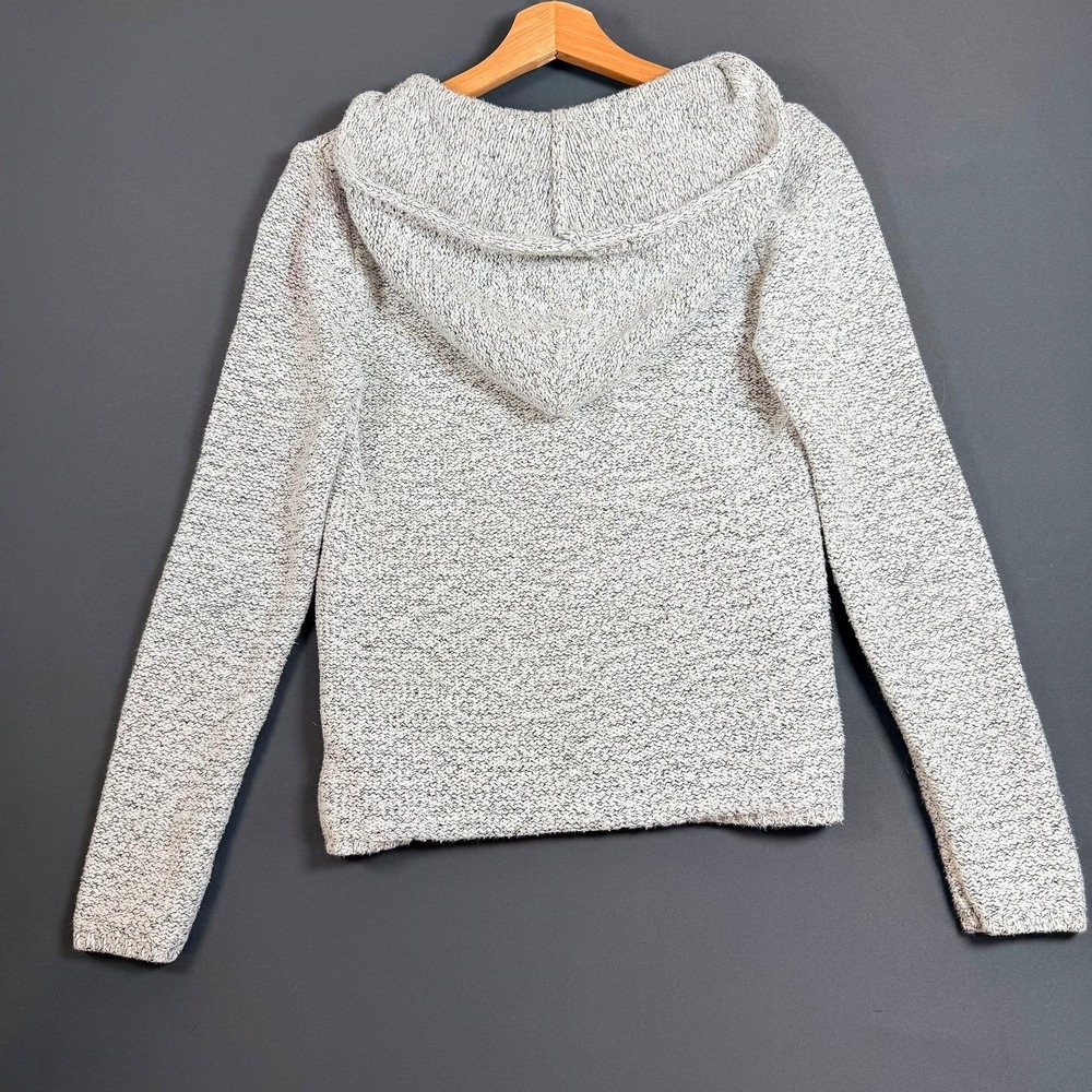 Aritzia TNA Marled Knit Hoodie White Gray Pullover Sweater Women's Small - Picture 2 of 6